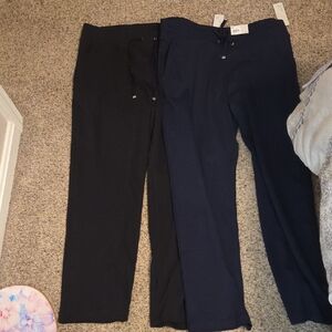 croft & barrow Women's Straight Leg Pants - Black and Navy